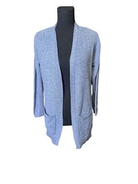 BDG urban outfitters Heathered Light Blue Open-Front Pocket Cardigan